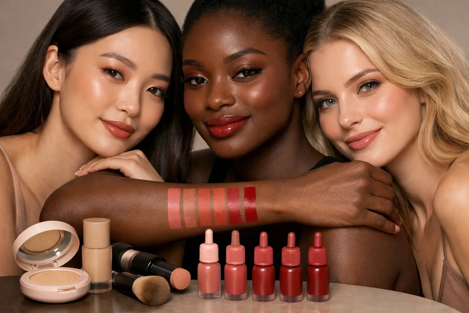 Peripera Ink Velvet Swatches on Dark Skin